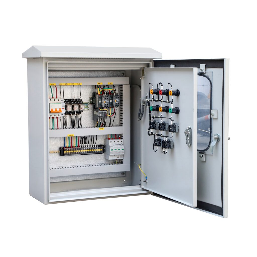 Outdoor-Rainproof-Auto-Manual-Electrical-Control-Cabinet - Pre-assembled Control Enclosures - Custom PLC Control Cabinet &...