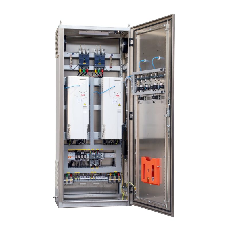 Stainless-Steel-VFD-Auto-Manual-Control-Cabinet - Pre-assembled Control Enclosures - Custom PLC Control Cabinet & Inte...